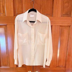 Yves Saint Laurent Cream Silk Blouse